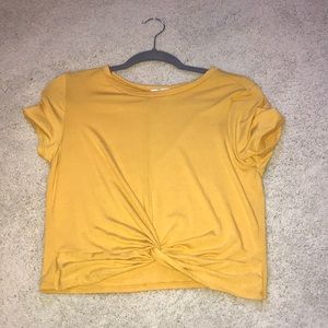 yellow knot top